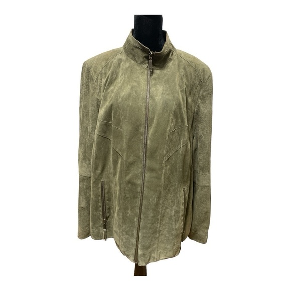 Alfani Genuine Leather Dark Olive Suede Jacket Size 2X
Fitted Dressy - Picture 1 of 10